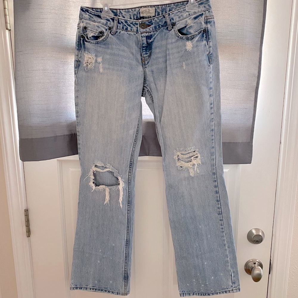 Y2k low rise Aeropostale distressed jeans